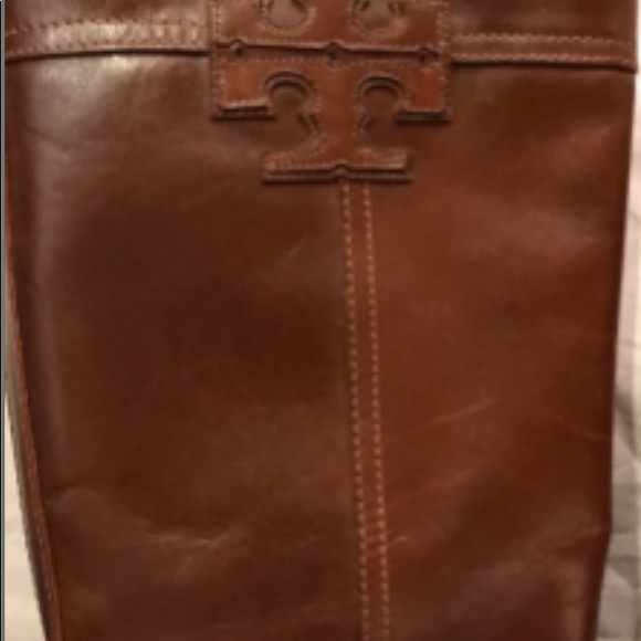 Tory Burch Cognac Brown Rider Boots Size 8M - Picture 9 of 10